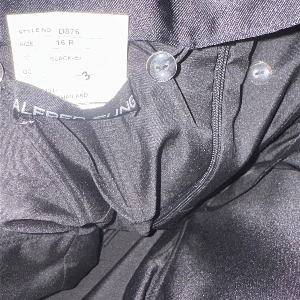 NEW Alfred Sung Strapless Satin Twill Column Gown w/ Removable Train sz 16 Black - Picture 6 of 7